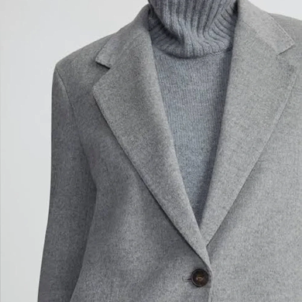 Lafayette 148 NWT 100% cashmere melange single button blazer L nickel - Picture 2 of 9